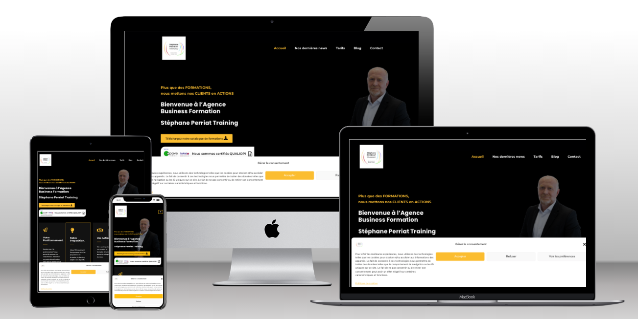 Visuel Mockup site Stéphane Perriat Training