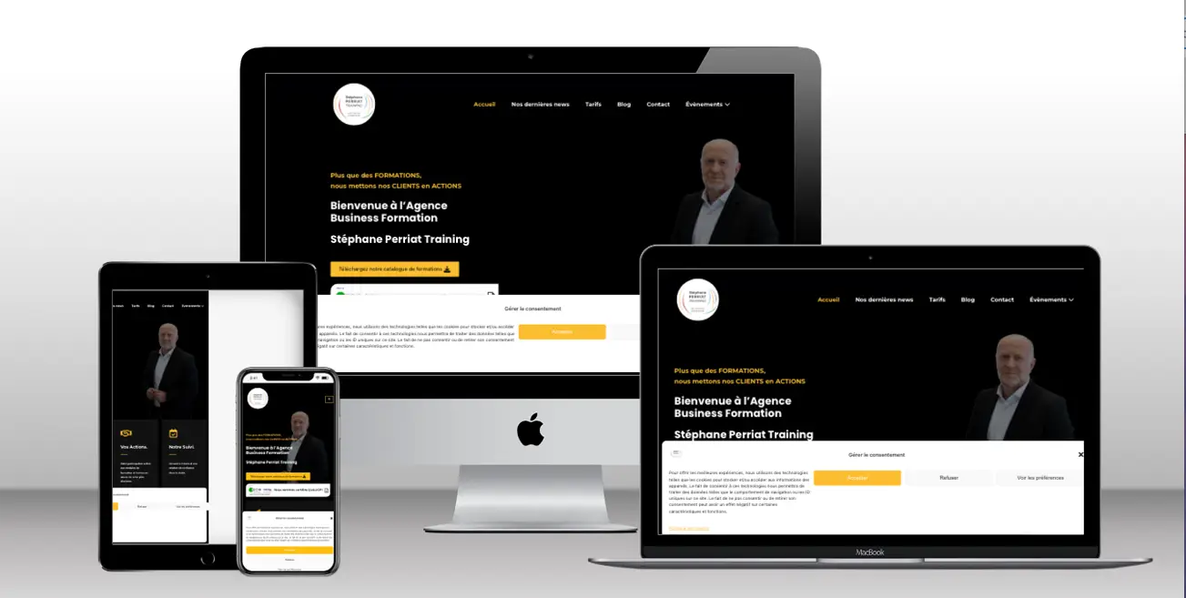 visuel mockup du site sptraining
