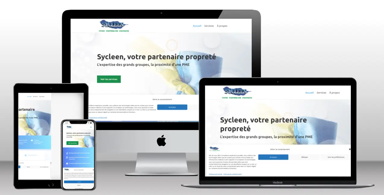 visuel mockup du site sycleen