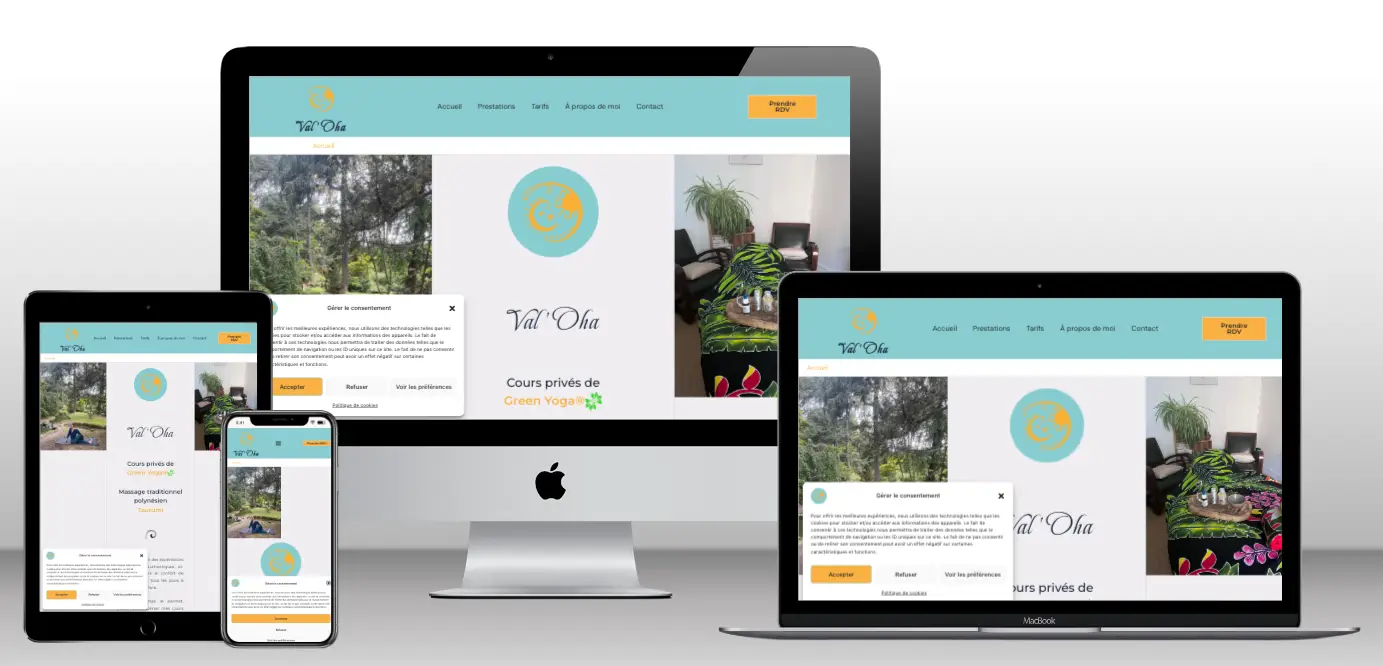 visuel mockup du site valoha-yogamassage